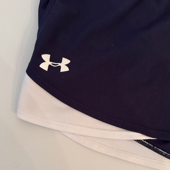Under Armour Women's navy and white shorts - Picture 3 of 5